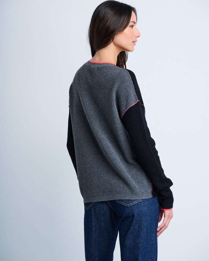 AROUND TOWN NEON HEM SWEATER - LISA TODD