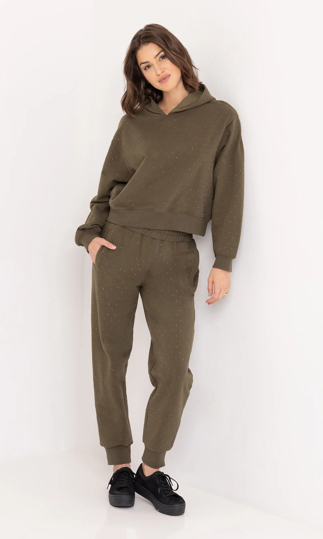 RENAE CRYSTAL HOODIE (OLIVE) - GENERATION LOVE
