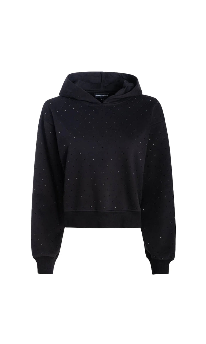 RENAE CRYSTAL HOODIE (BLACK) - GENERATION LOVE