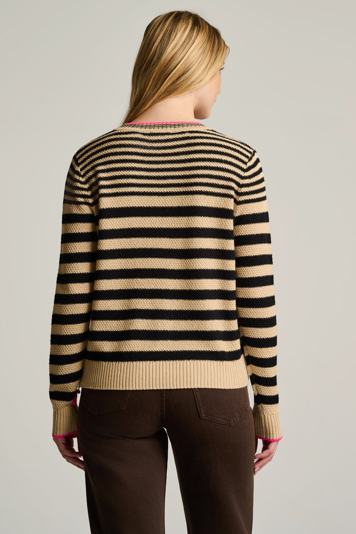STRIPE IDOL SWEATER (SABLE/BLACK) - LISA TODD