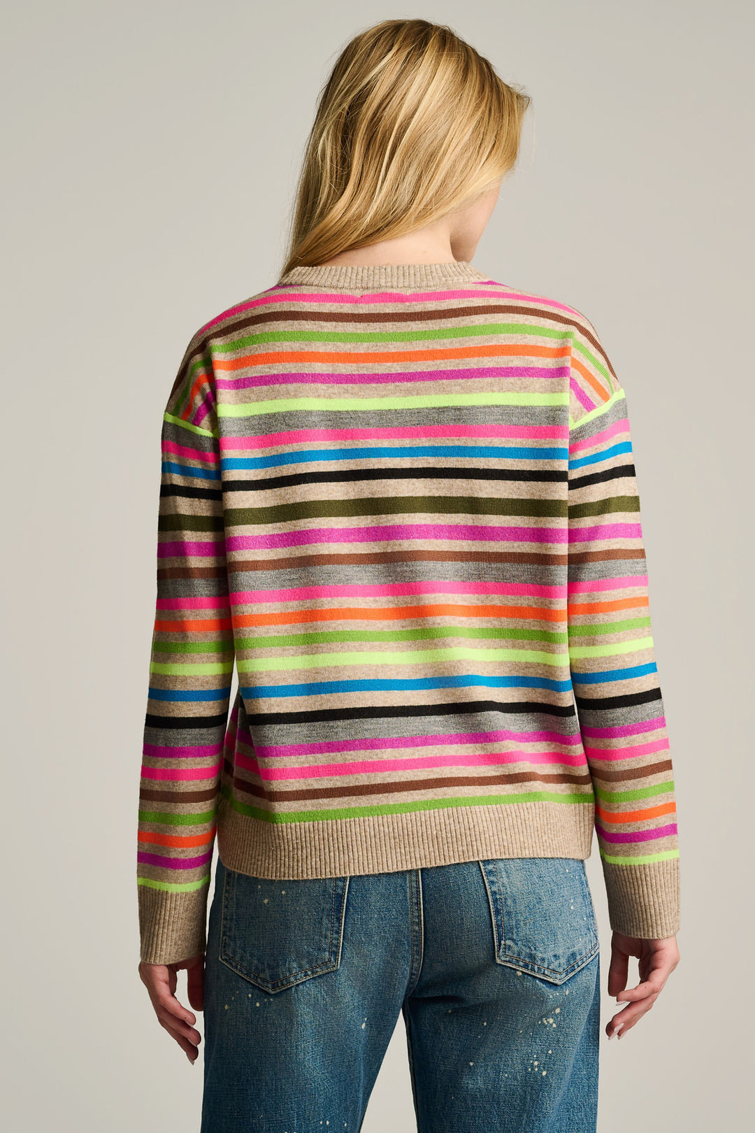 HYPE THE STRIPE SWEATER (OAT MULTI) - LISA TODD