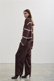 IRO STRIPED SWEATER (LIGHT BROWN/CREAM) - MELISSA NEPTON