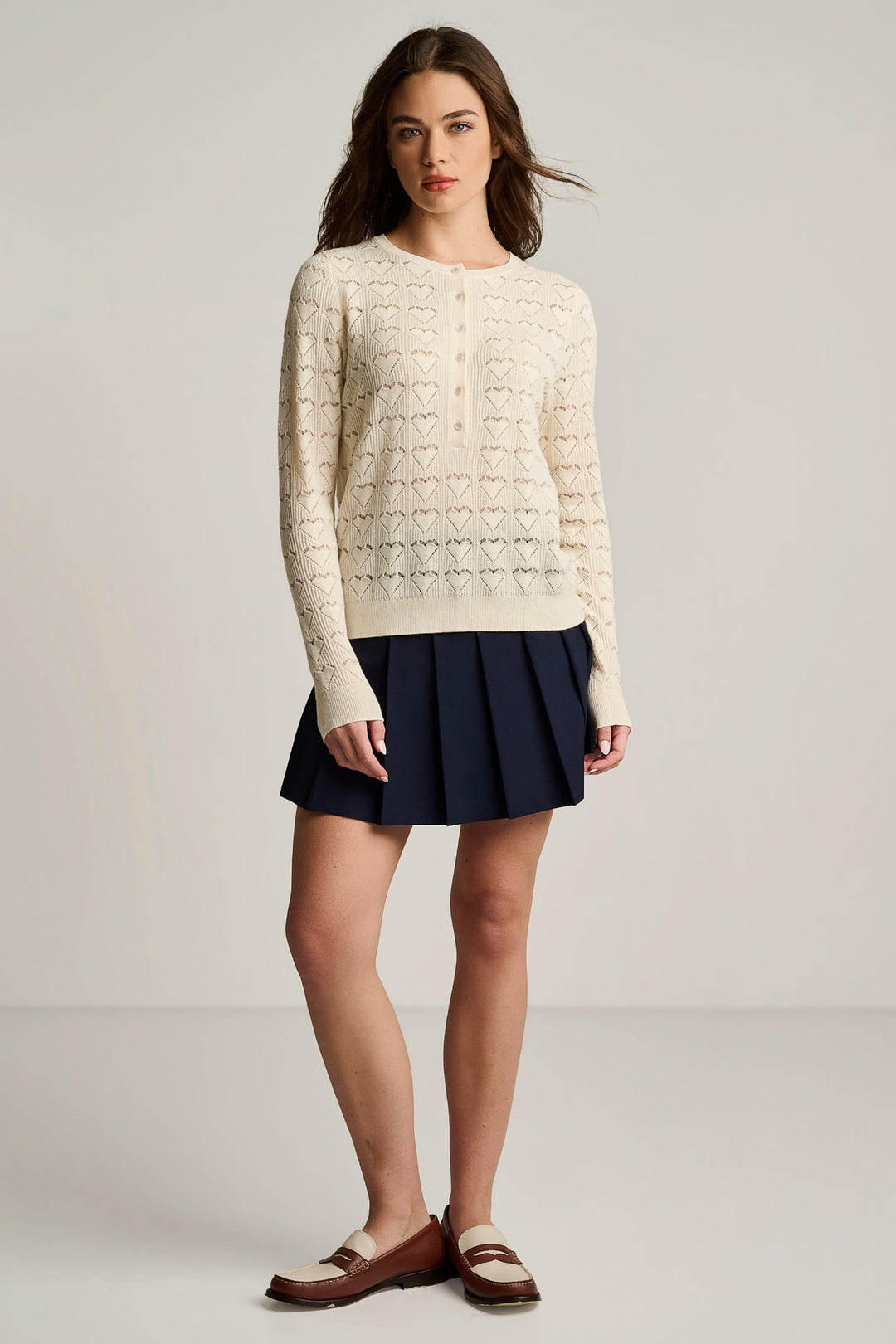 HENLEY HEART KNIT (CREAM) - LISA TODD
