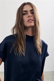 ANGELITA SATIN TOP (DARK NAVY) - MELISSA NEPTON
