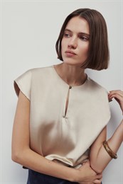 WINA SATIN CAP SLEEVE SHOULDER (SAND) - MELISSA NEPTON