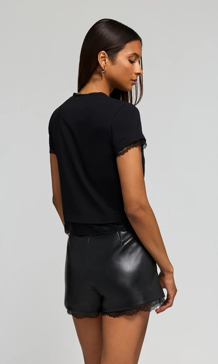 CHRISTELLA LACE COMBO TOP (BLACK) - GENERATION LOVE