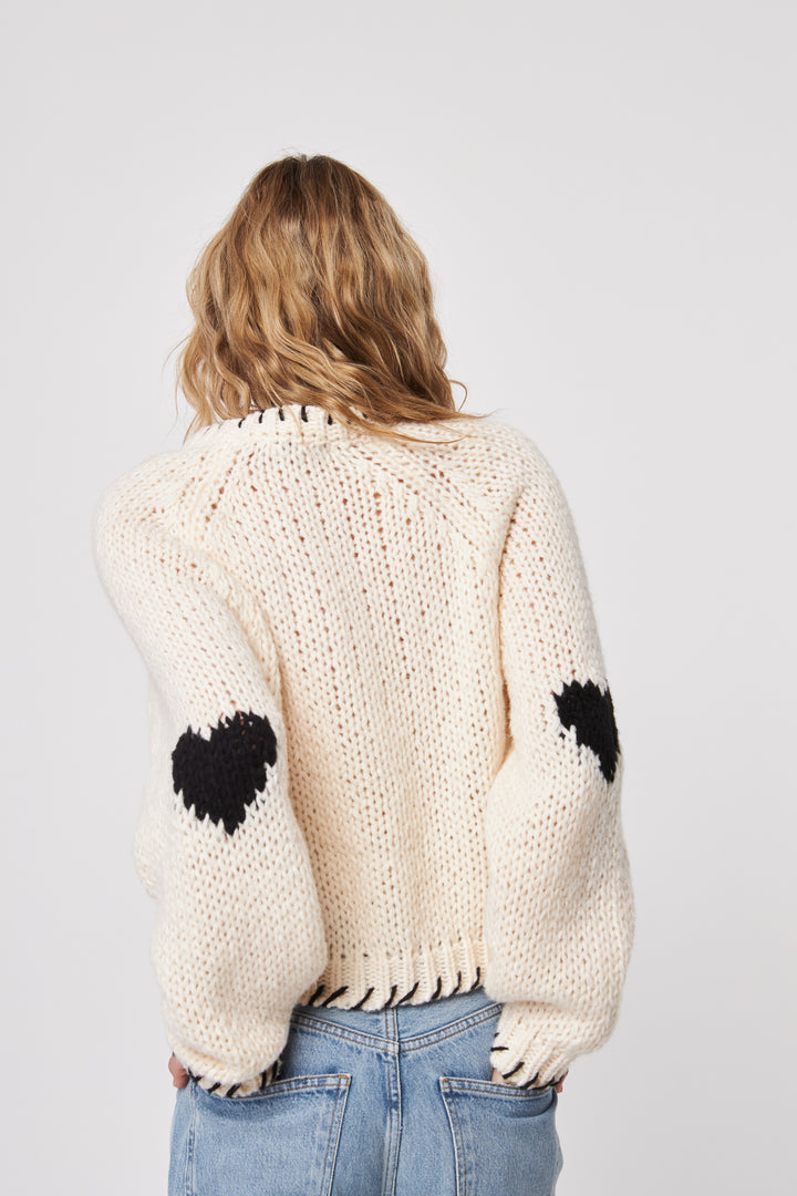 DECLAN HEART SWEATER - JOHN+JENN