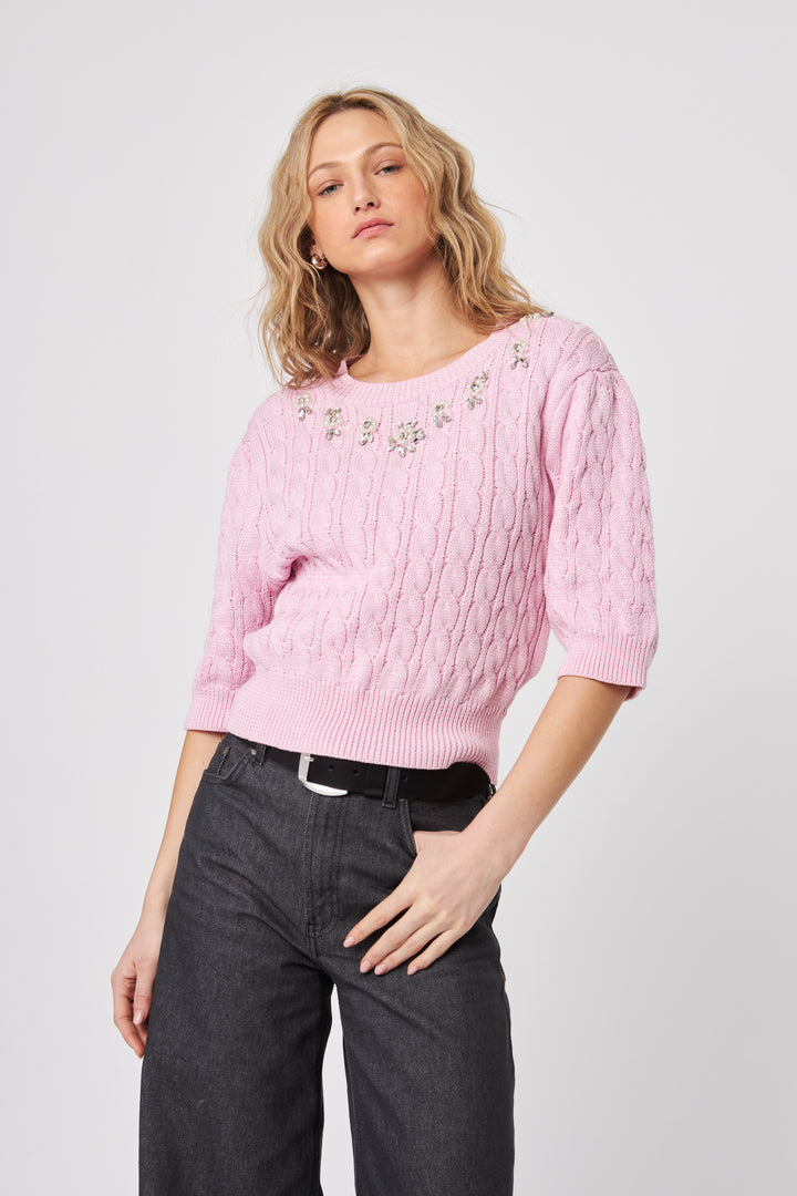 EDEN JEWEL SWEATER - JOHN+JENN