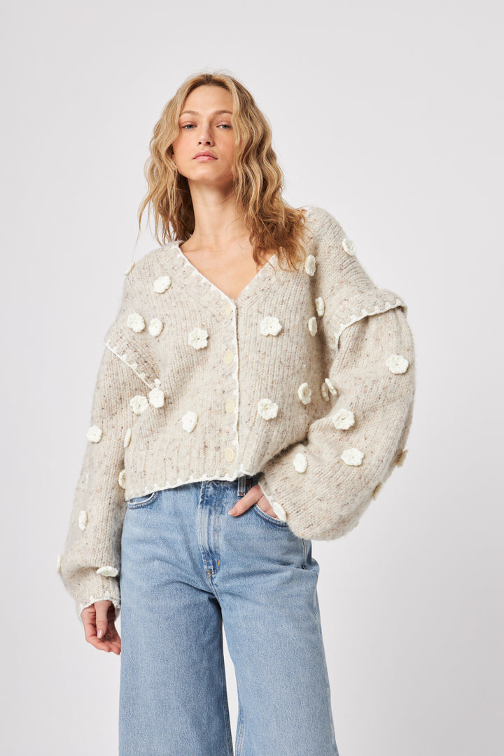 MARCO APPLIQUE CARDIGAN - JOHN+JENN
