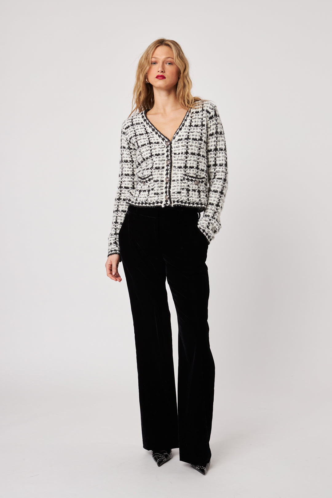 LONNIE TWEED CARDIGAN (VANILLA) - JOHN+JENN
