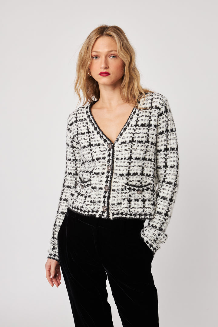 LONNIE TWEED CARDIGAN (VANILLA) - JOHN+JENN
