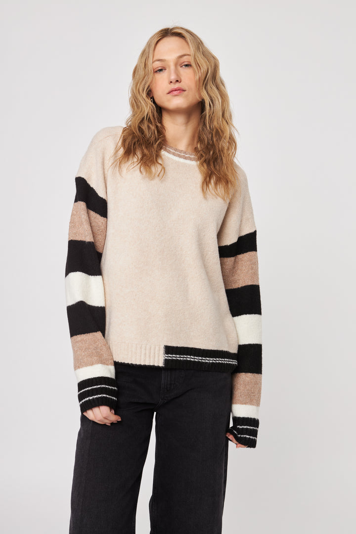 REED ARM STRIPE SWEATER - JOHN+JENN