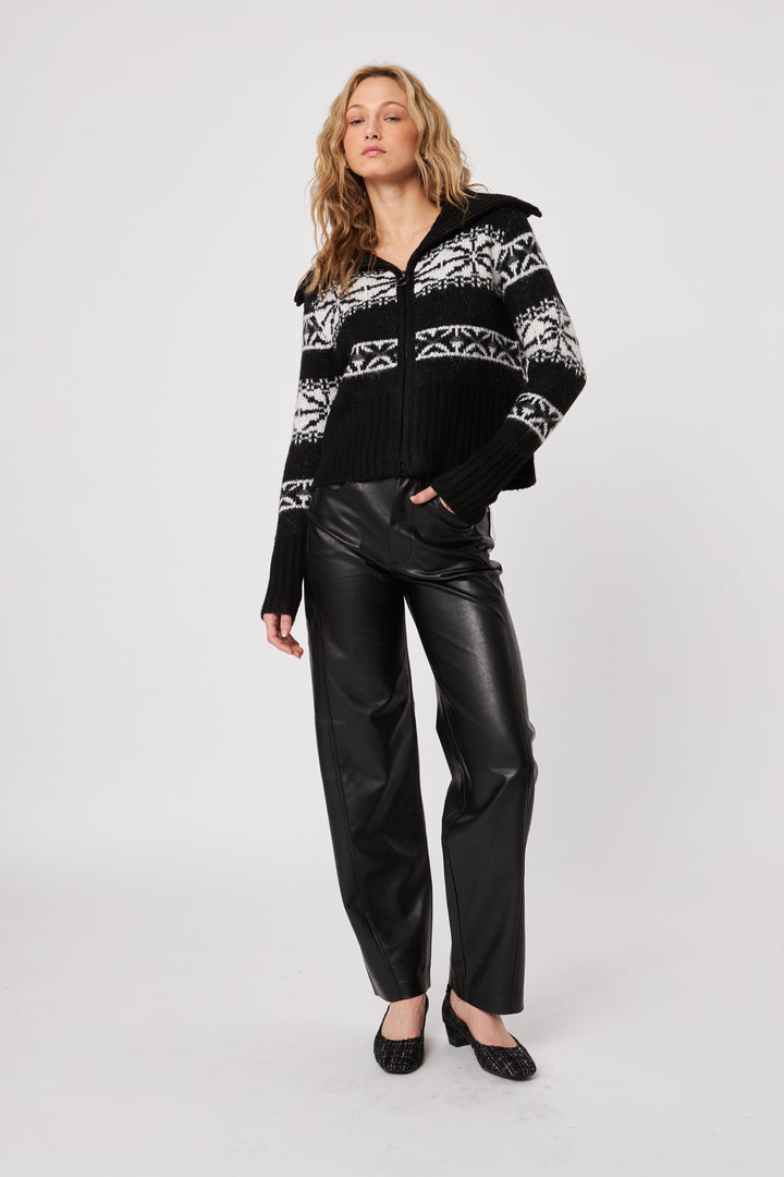 MAXIM ZIP UP SWEATER - JOHN+JENN