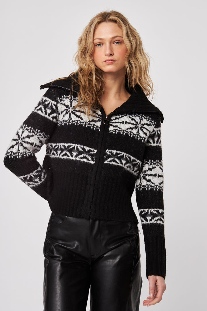 MAXIM ZIP UP SWEATER - JOHN+JENN