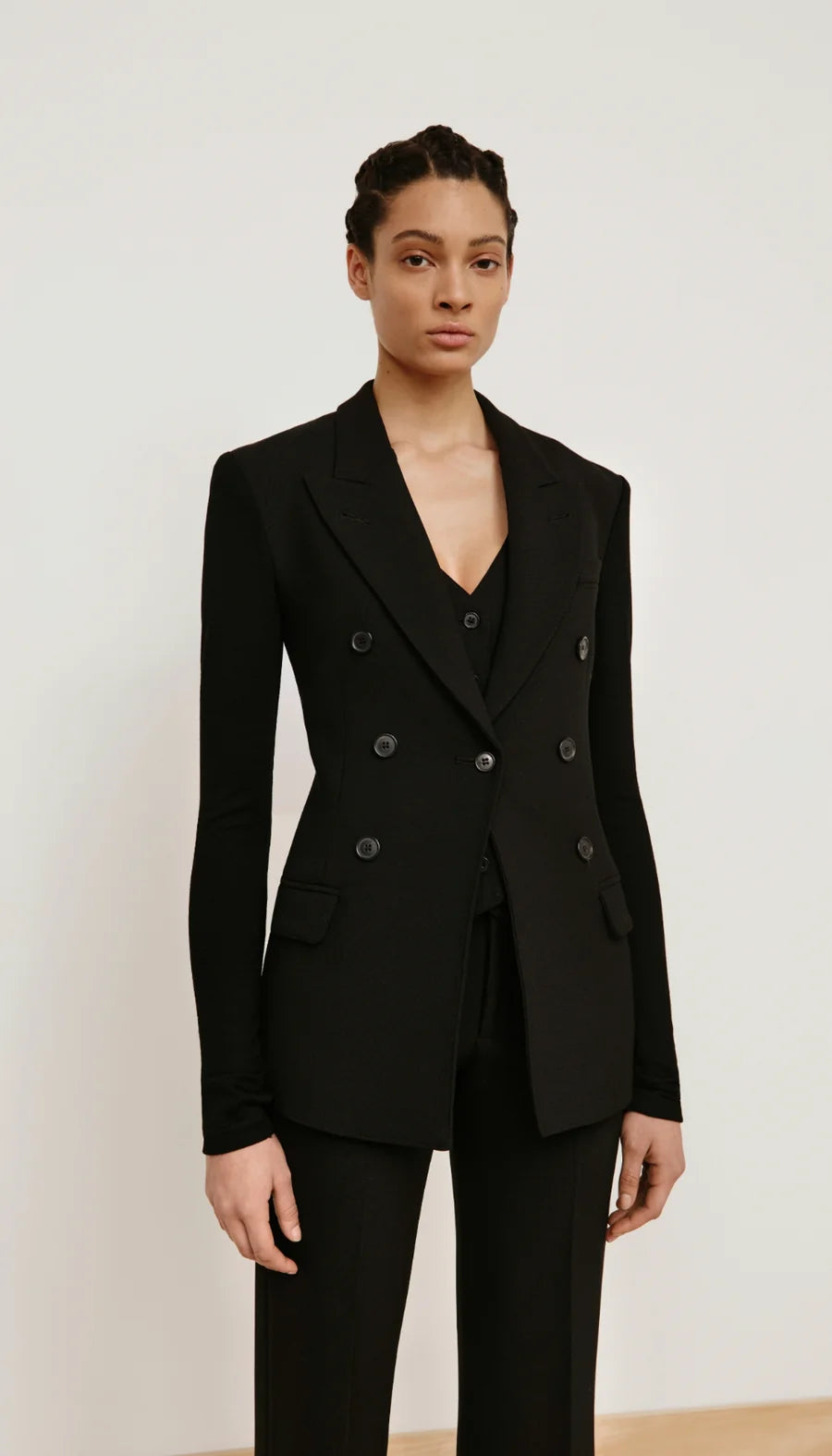 NOT A DB BLAZER WITH JERSEY SLEEVES (BLACK) - SMYTHE