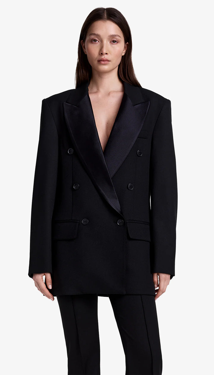 PEAKED LAPEL TUX BLAZER (BLACK) - SMYTHE