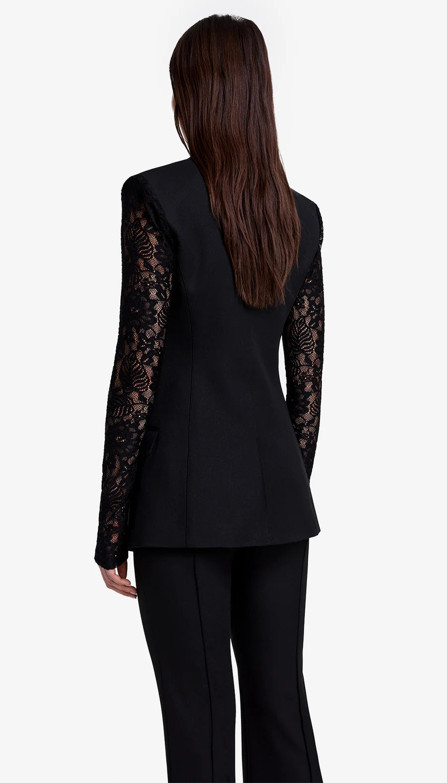LACE SLEEVE NOT A DB BLAZER (BLACK) - SMYTHE