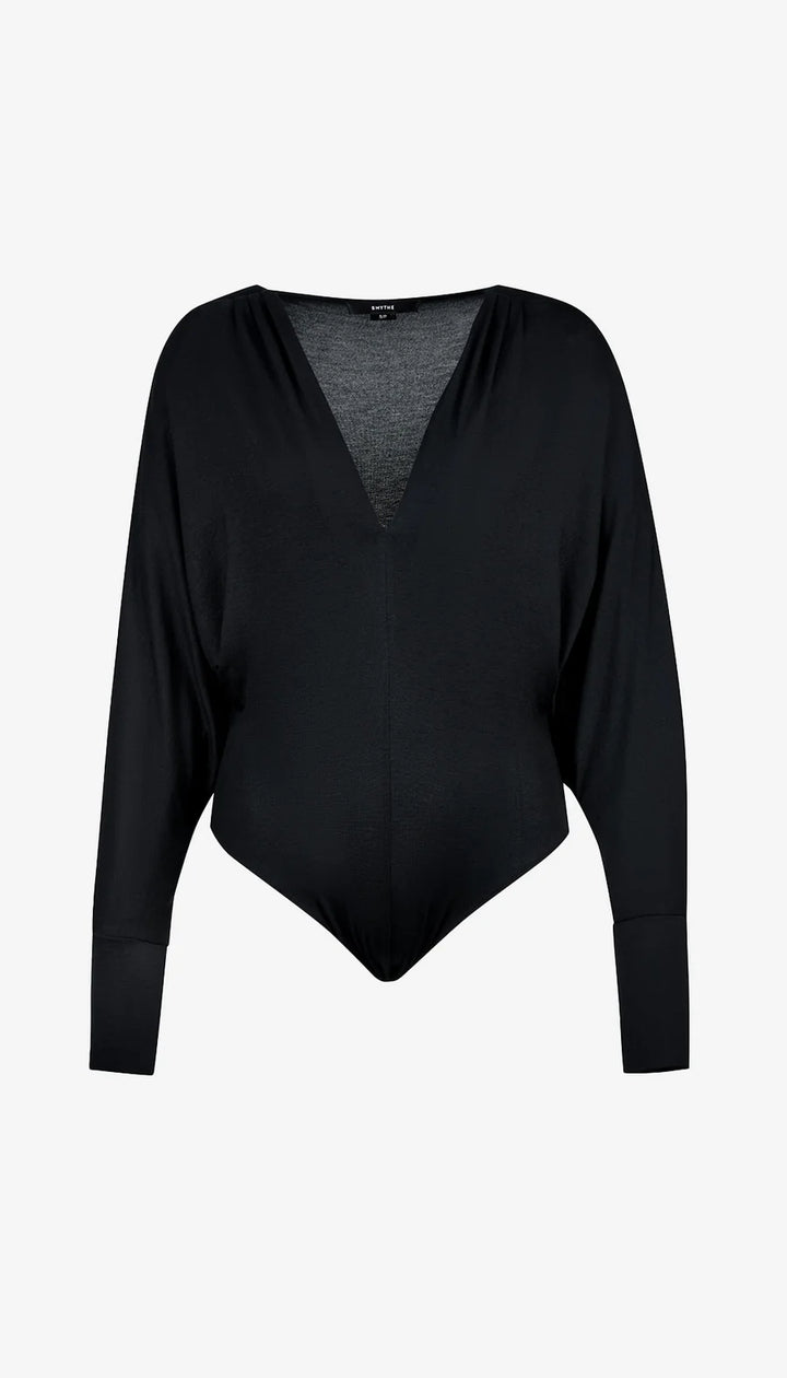 V-NECK DOLMAN BODYSUIT (BLACK) - SMYTHE
