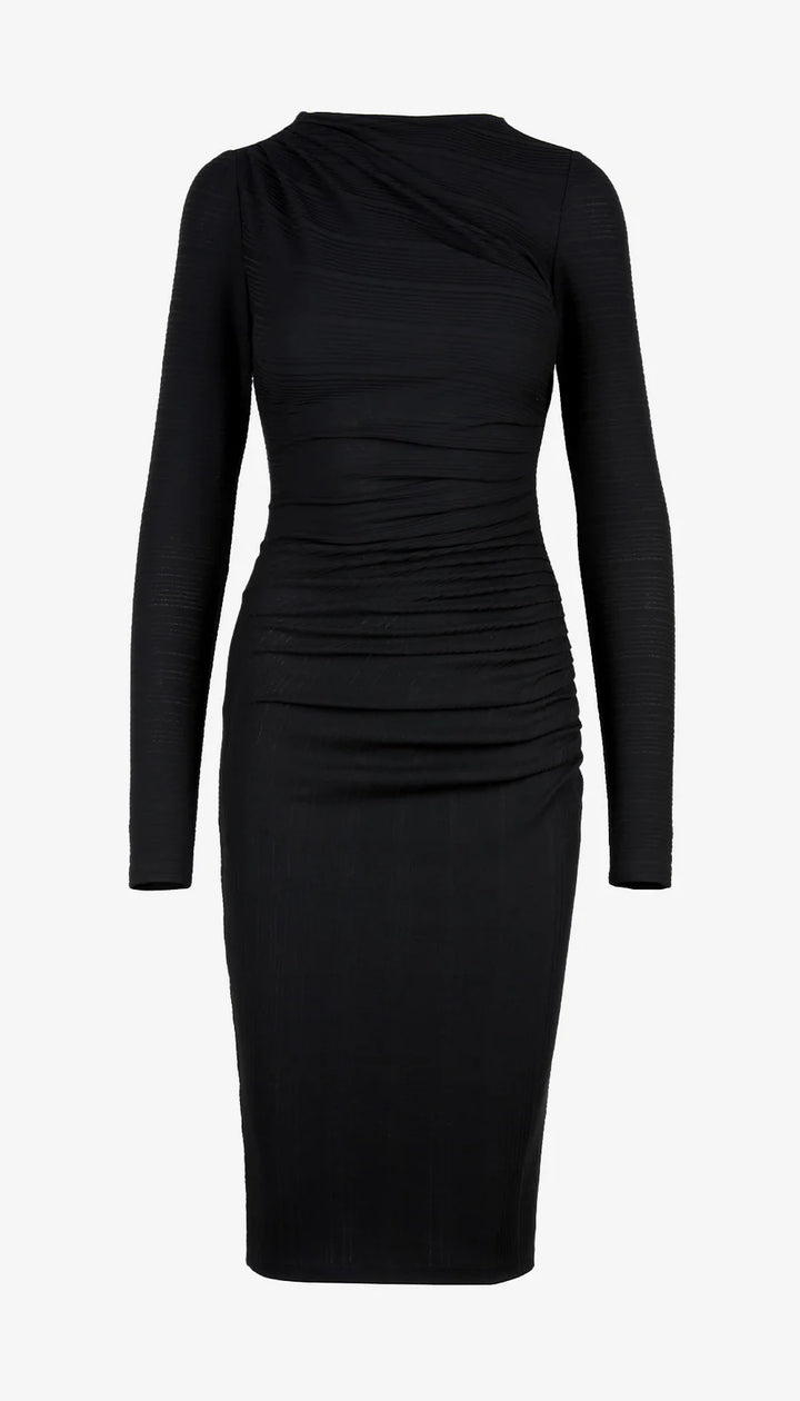 RUCHED KNIT MIDI DRESS - SMYTHE