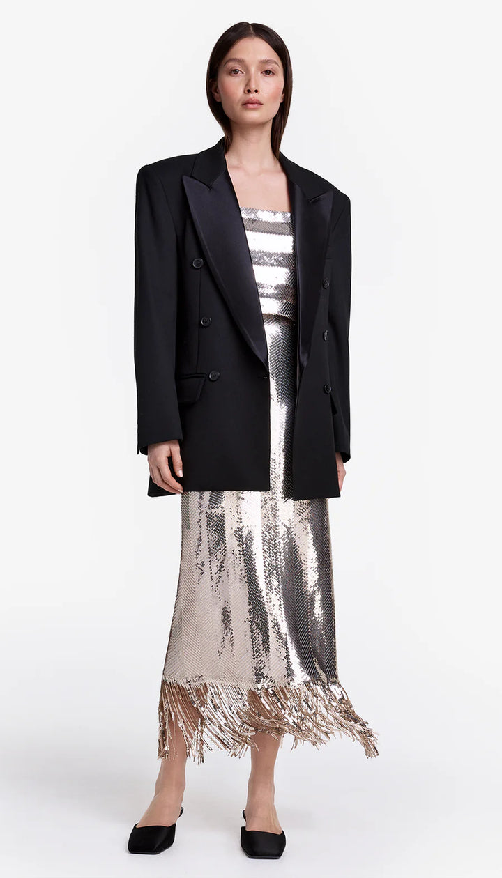 PEAKED LAPEL TUX BLAZER (BLACK) - SMYTHE