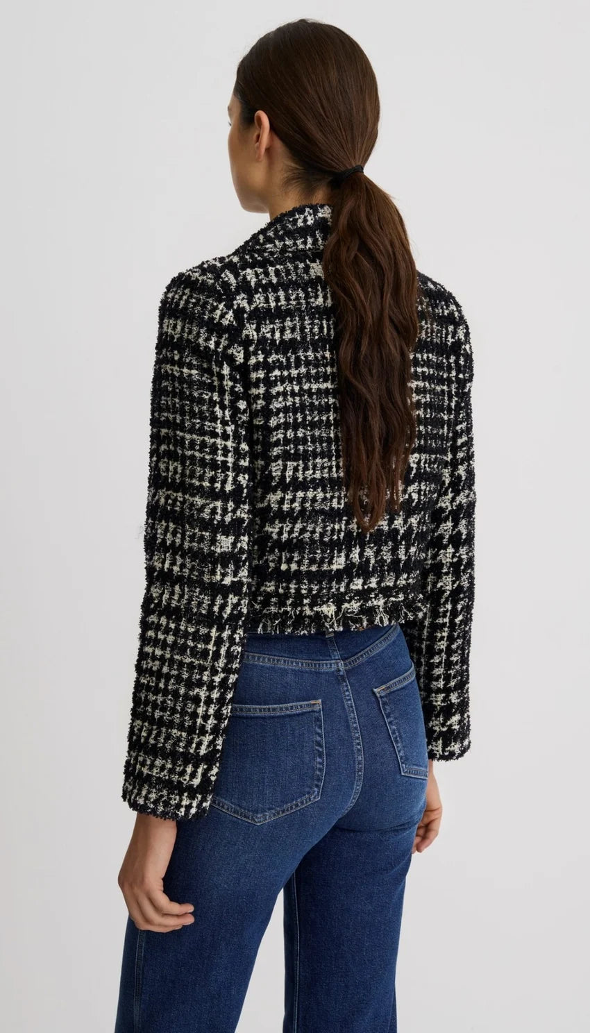 LONG SLEEVE MINI JACKET (BLACK/WHITE) - SMYTHE