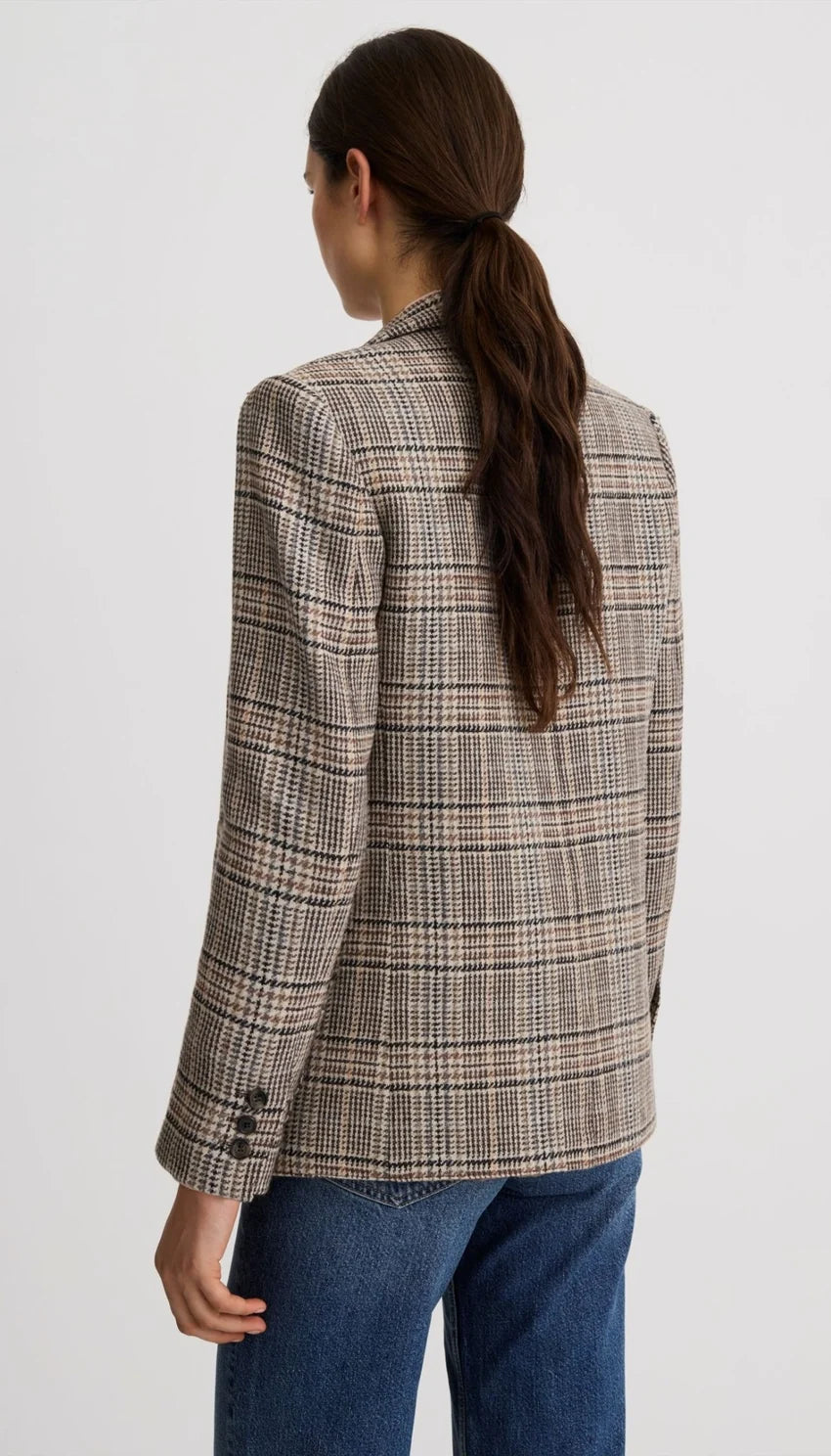 PATCH POCKET 90'S BLAZER (NEUTRAL GLEN CHECK) - SMYTHE