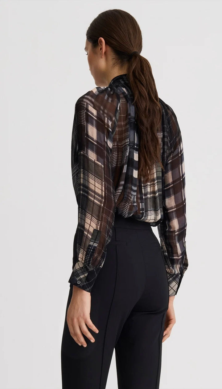 KITTEN BLOUSE (BLACK NEUTRAL) - SMYTHE