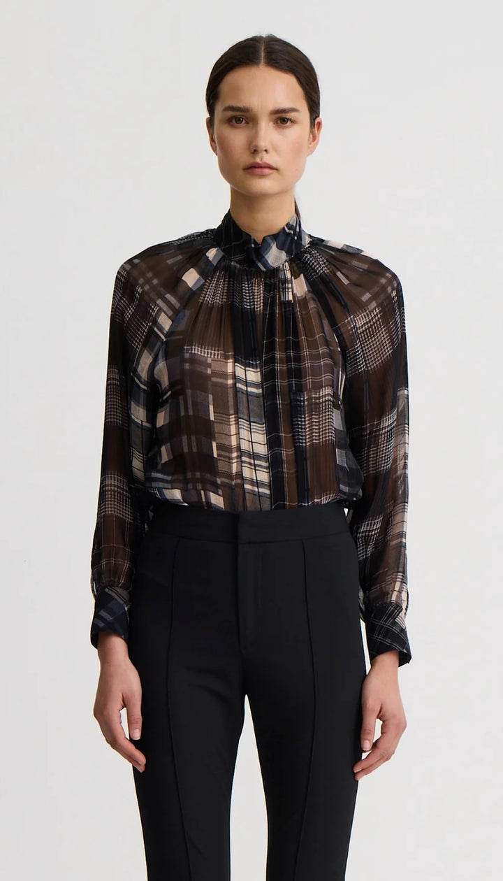 KITTEN BLOUSE (BLACK NEUTRAL) - SMYTHE