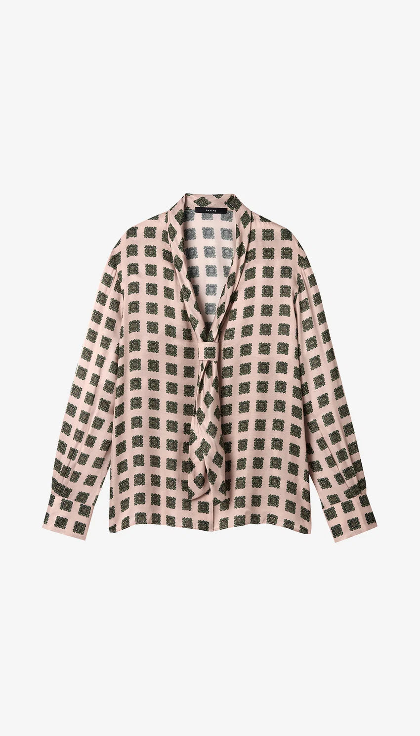 V-NECKTIE BLOUSE (MULTI BLUSH) - SMYTHE