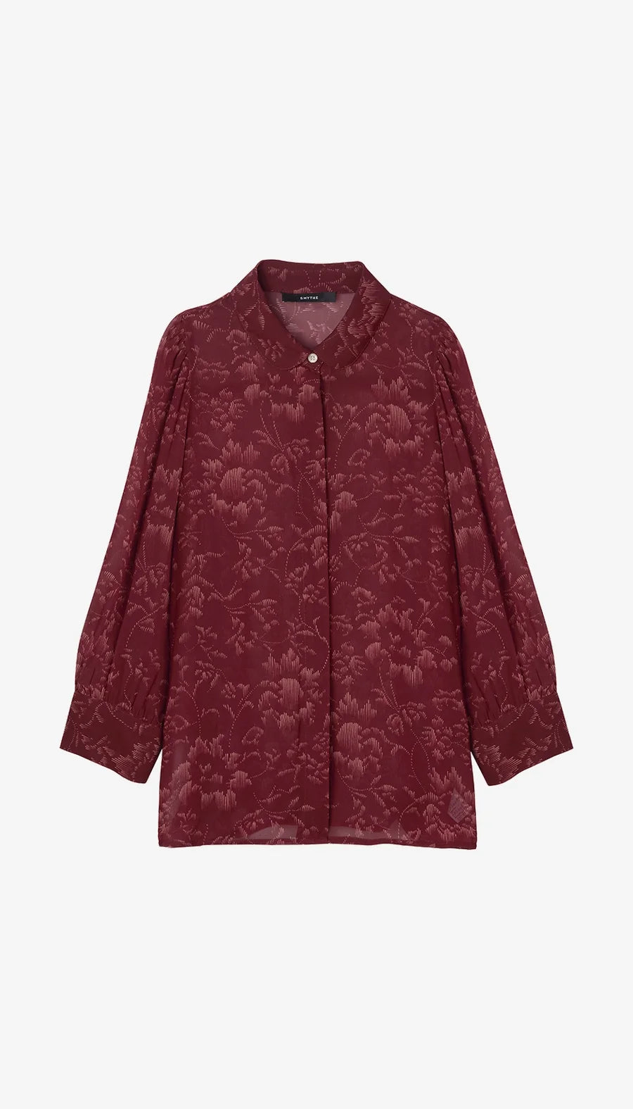 PETER PAN COLLAR BLOUSE (GARNET FLORAL) - SMYTHE