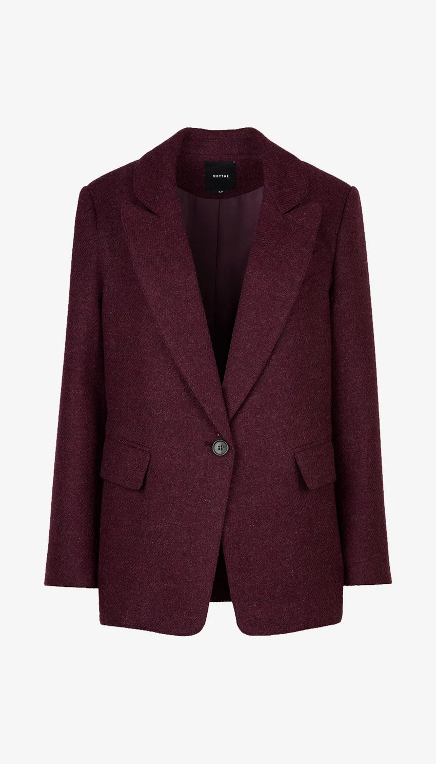 OVERSIZED LONG LAPEL BLAZER (WINE) - SMYTHE
