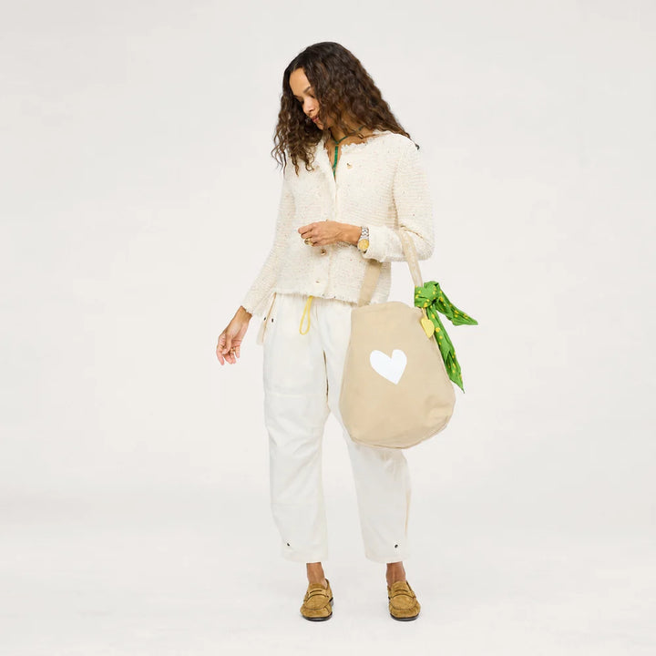 FRINGE BEAU-LERO CARDIGAN (NATURAL) - KERRI ROSENTHAL
