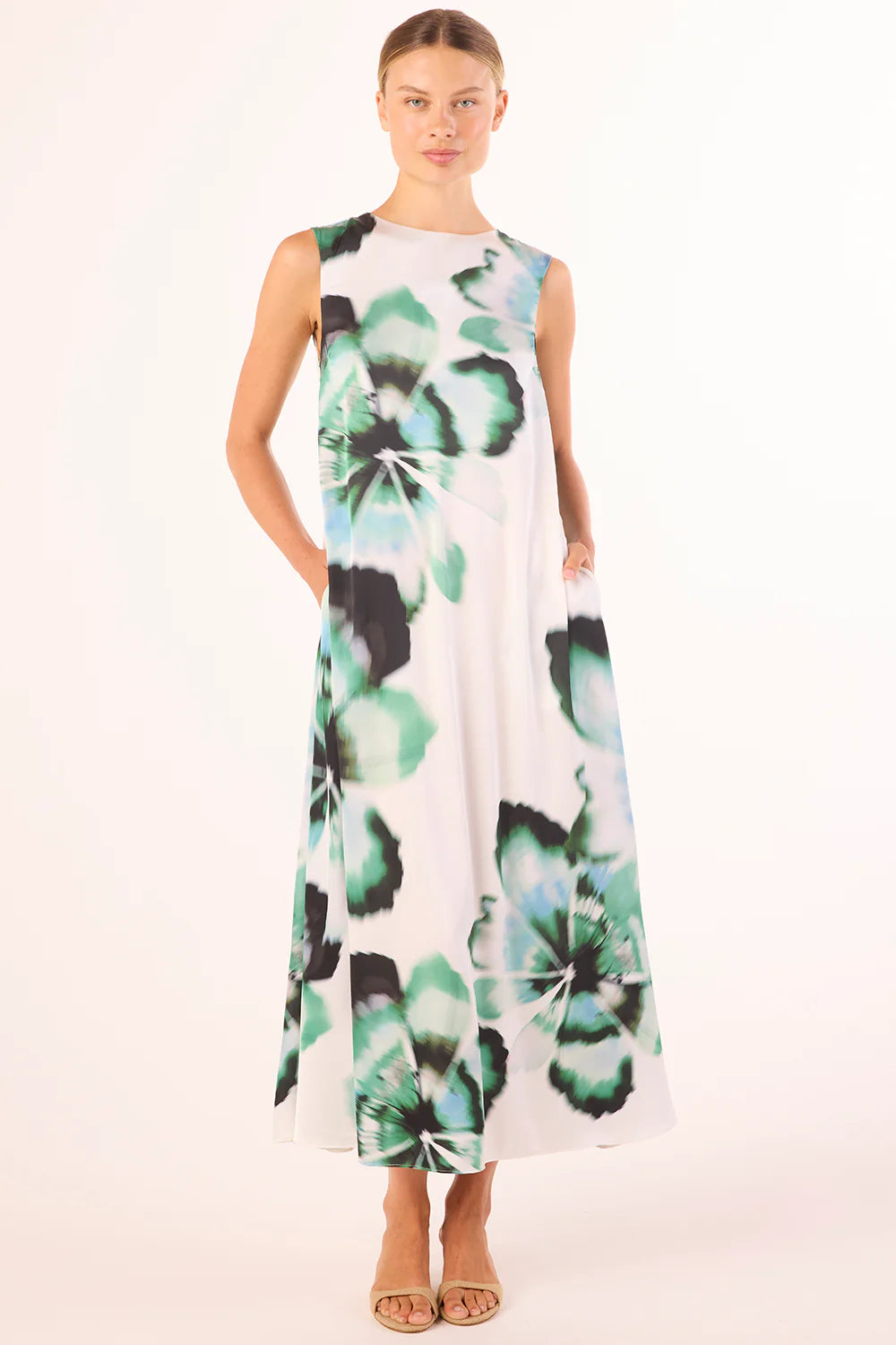 SYLVIE DRESS (VERDANT ANEMONE SATIN) - MISA