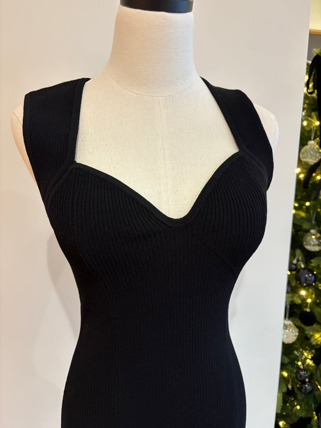 CORSET DETAIL DRESS - AUTUMN CASHMERE