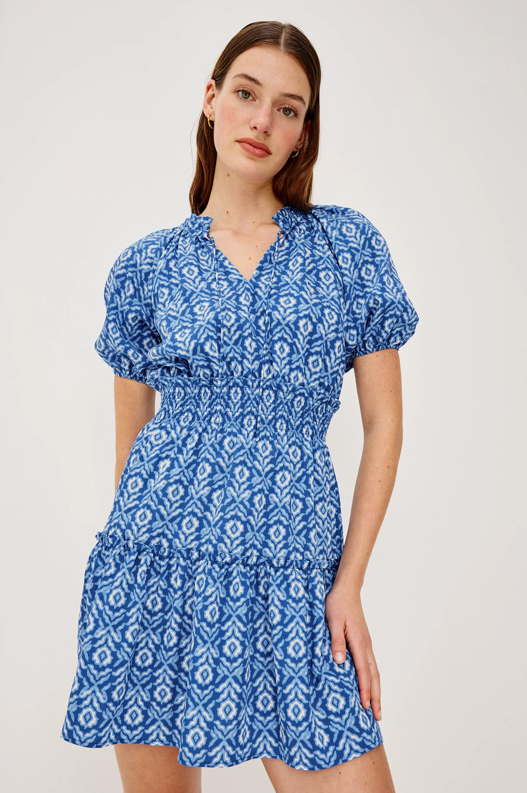 FIORELLA MINI DRESS (BLUE IKAT) - RAILS