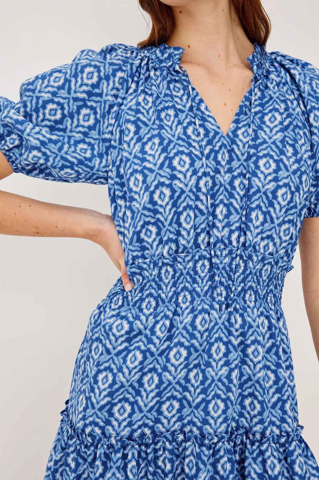FIORELLA MINI DRESS (BLUE IKAT) - RAILS