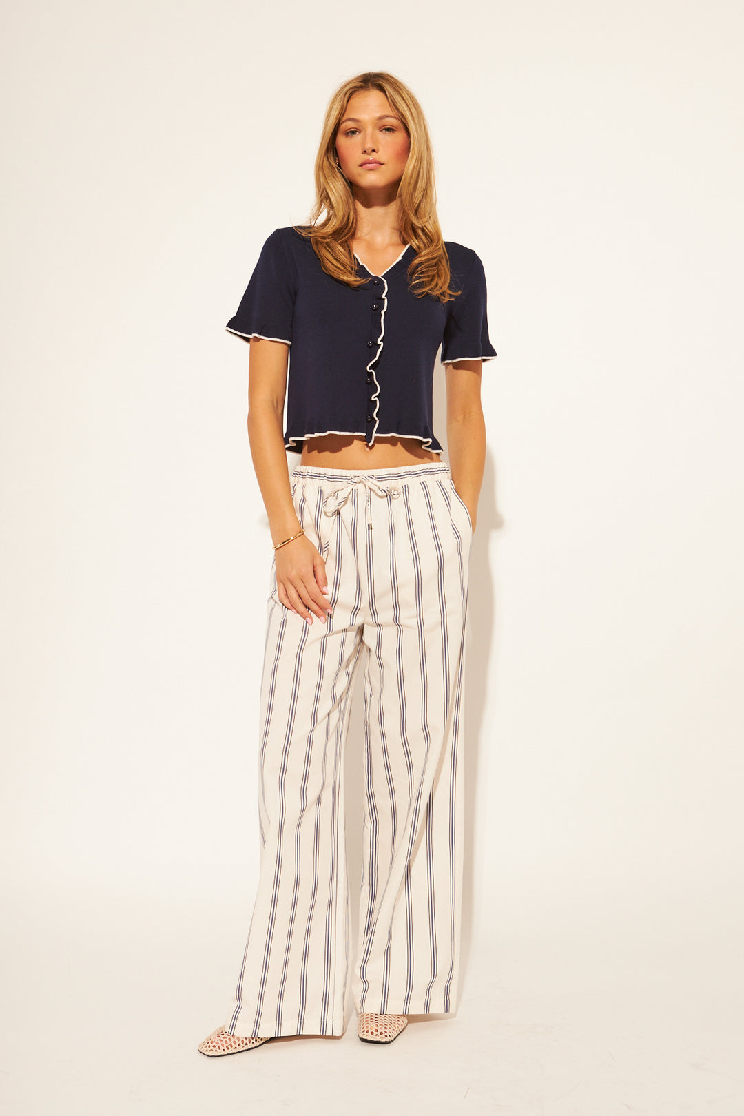 FLORIAN BUTTON UP T-SHIRT (MINUIT) - JOHN+JENN