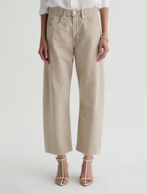HATTIE CROP (SULFUR LIGHT TAUPE) - A.G. DENIM