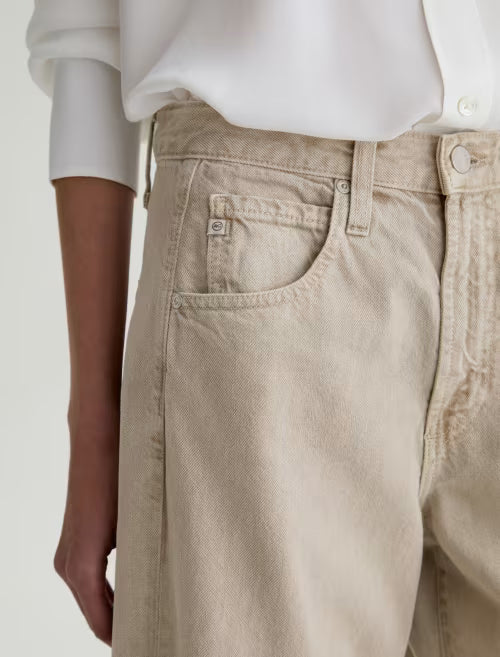 HATTIE CROP (SULFUR LIGHT TAUPE) - A.G. DENIM