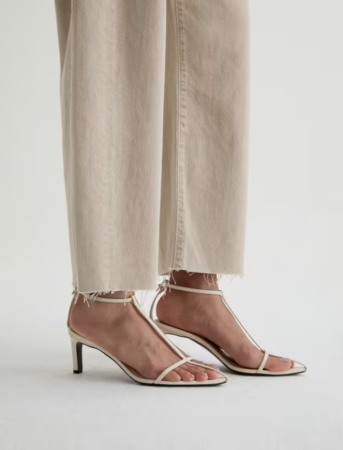 HATTIE CROP (SULFUR LIGHT TAUPE) - A.G. DENIM