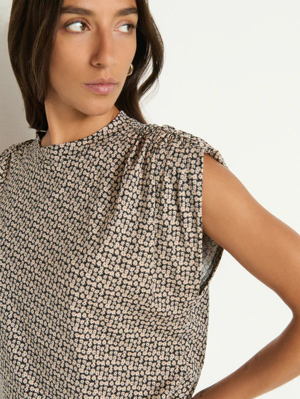 FRANKIE LUXE TEE (DITSY FLORAL BUTTERSCOTCH) - NATION