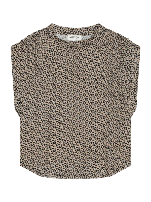 FRANKIE LUXE TEE (DITSY FLORAL BUTTERSCOTCH) - NATION