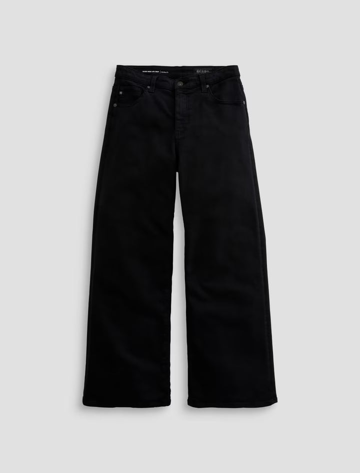 SAIGE WIDE LEG CROP (SUPER BLACK) - A.G. DENIM