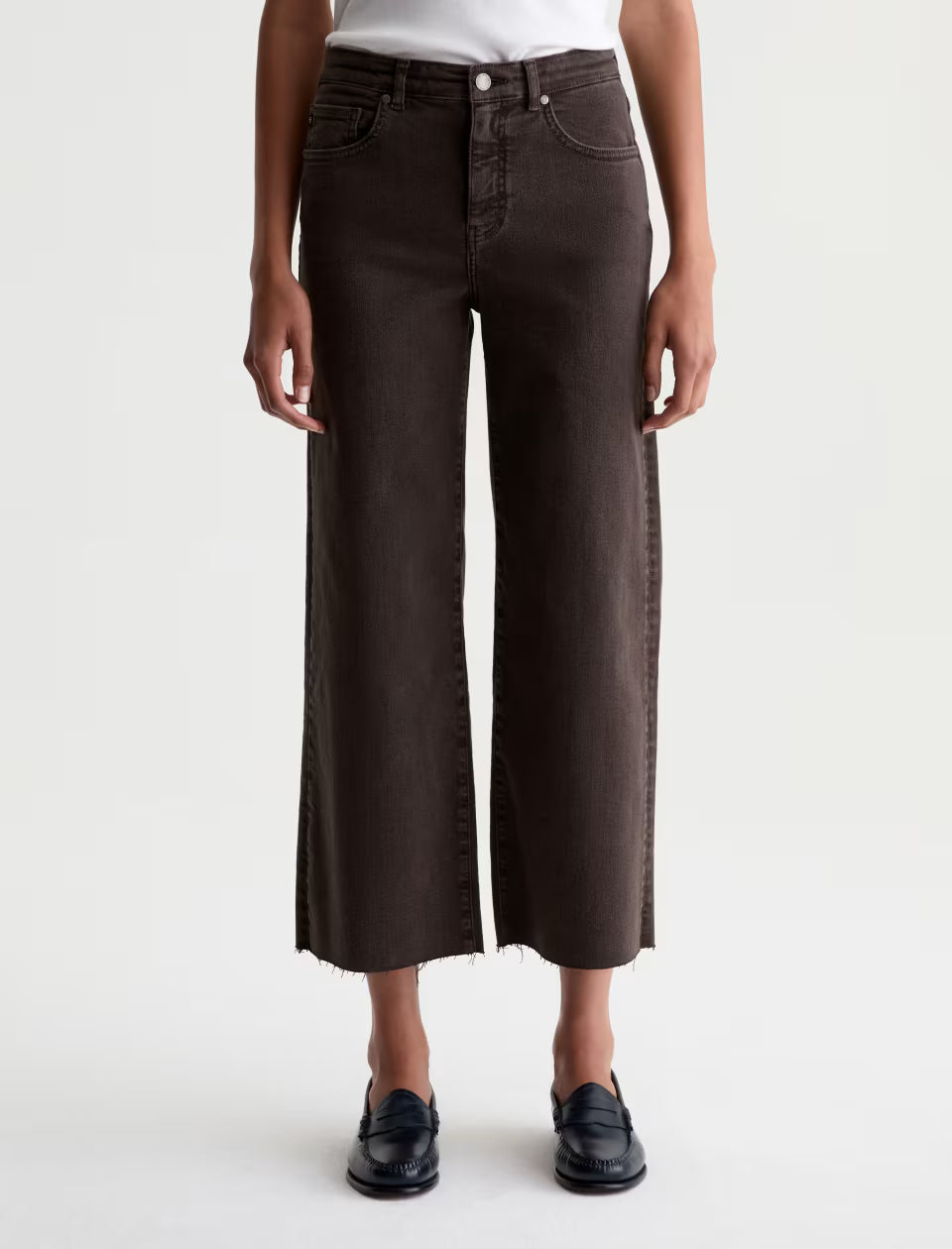 SAIGE WIDE LEG CROP (SULFUR BURNT UMBER) - A.G. DENIM