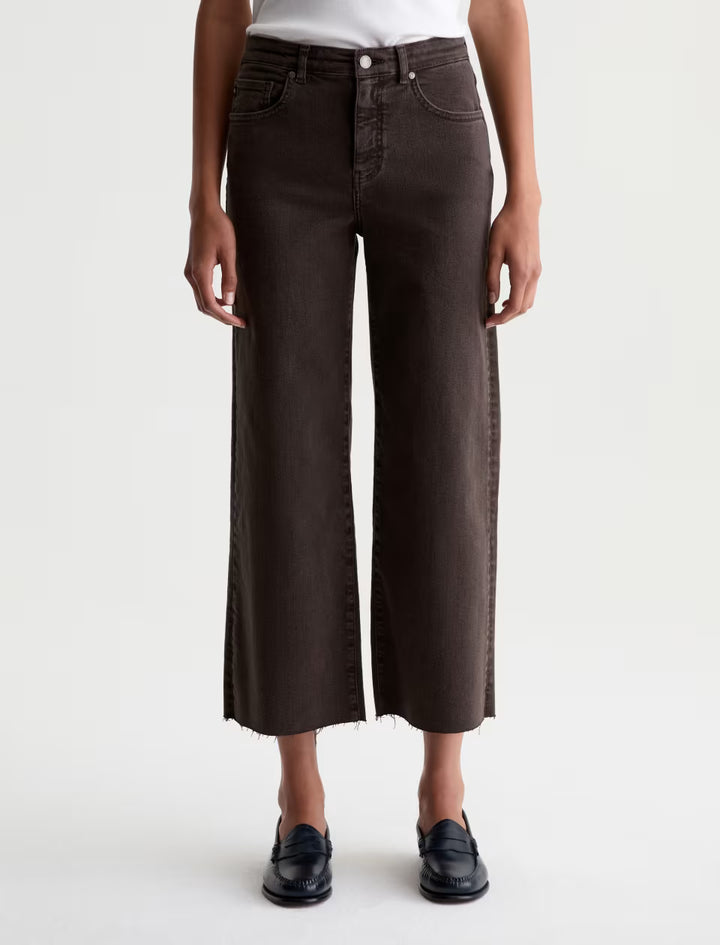 SAIGE WIDE LEG CROP (SULFUR BURNT UMBER) - A.G. DENIM