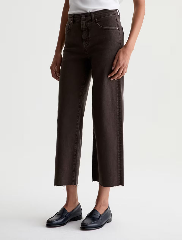 SAIGE WIDE LEG CROP (SULFUR BURNT UMBER) - A.G. DENIM