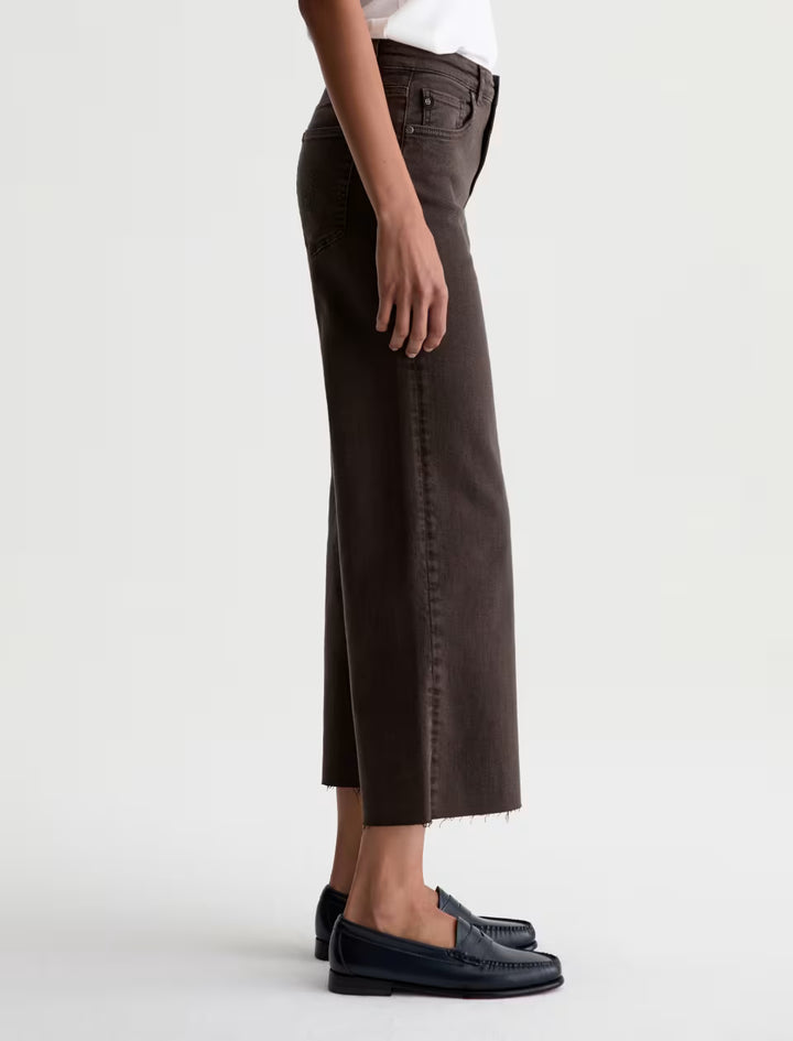 SAIGE WIDE LEG CROP (SULFUR BURNT UMBER) - A.G. DENIM