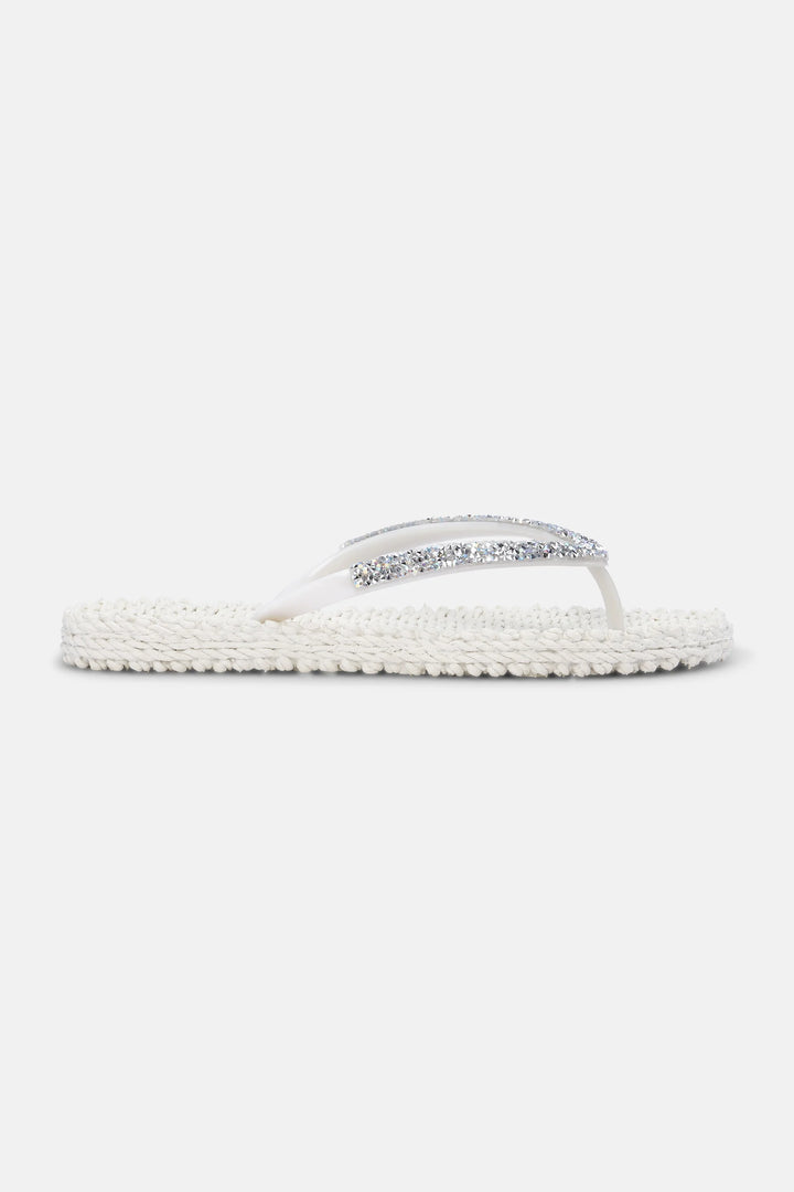 CHEERFUL FLIP FLOP WITH GLITTER (CREME) - ILSE JACOBSEN