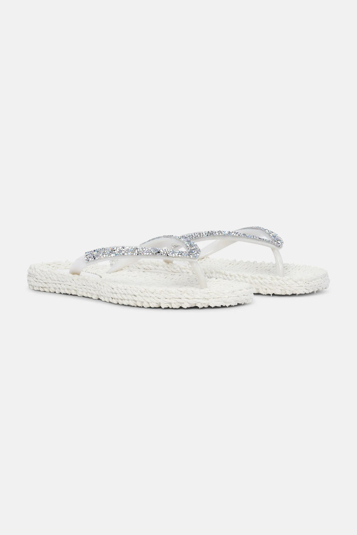 CHEERFUL FLIP FLOP WITH GLITTER (CREME) - ILSE JACOBSEN