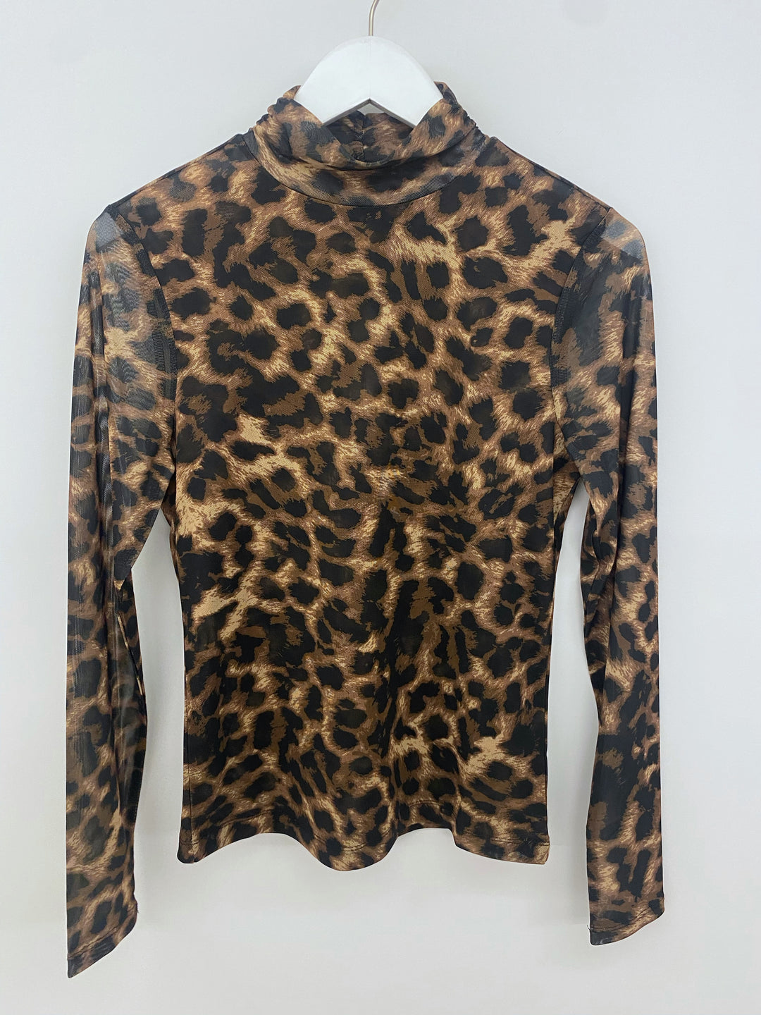 LONG SLEEVE CHEETAH MESH MOCK TOP - SANCTUARY